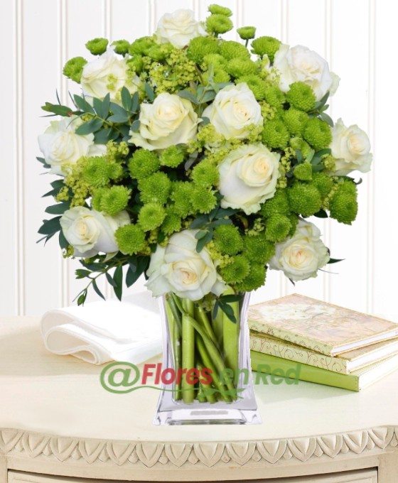 Rosas y Margarita de Botón