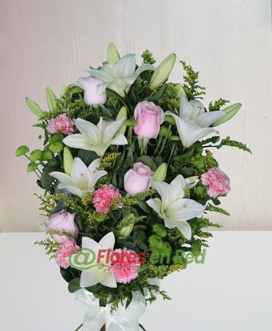 Ramo Difunto Blanco y Rosa
