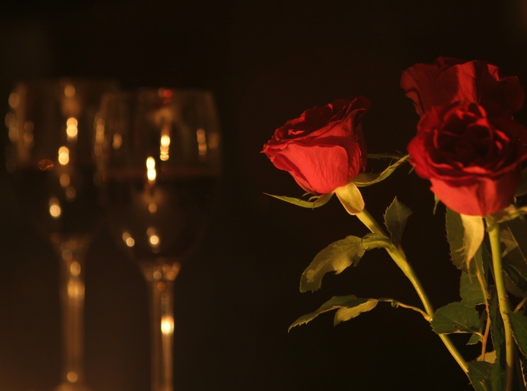 Regalar Rosas Cena romántica