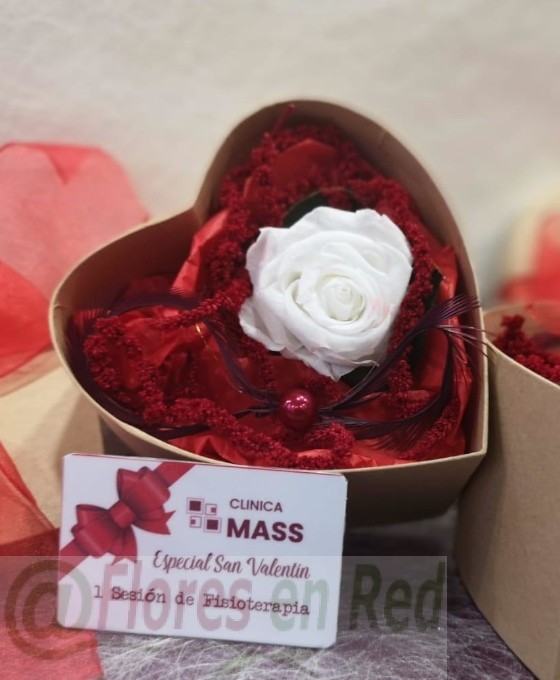 Rosa Eterna con Masaje San Valentín | Floristerías en Vitoria-Gasteiz |  Flores en Red