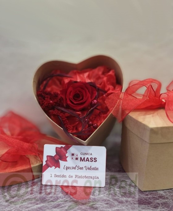 Rosa Eterna con Masaje San Valentín | Floristerías en Vitoria-Gasteiz |  Flores en Red